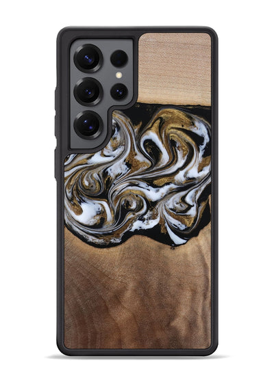 Galaxy S25 Ultra Wood Phone Case - Anjali (Black & White, 815308)
