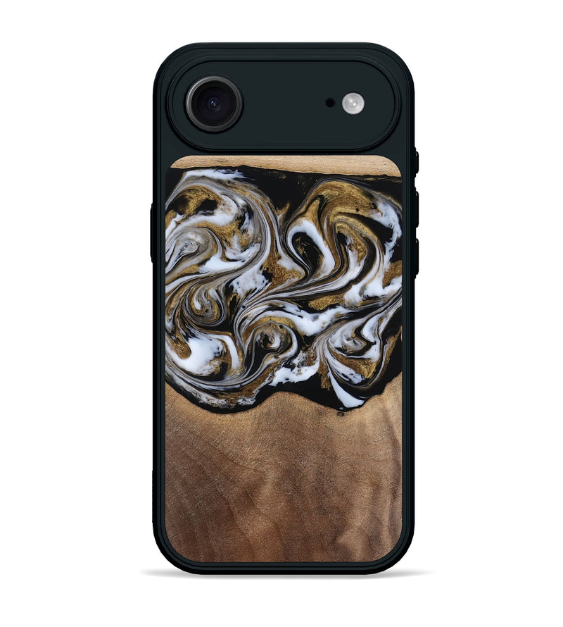 iPhone 17 Air Wood Phone Case - Anjali (Black & White, 815308)