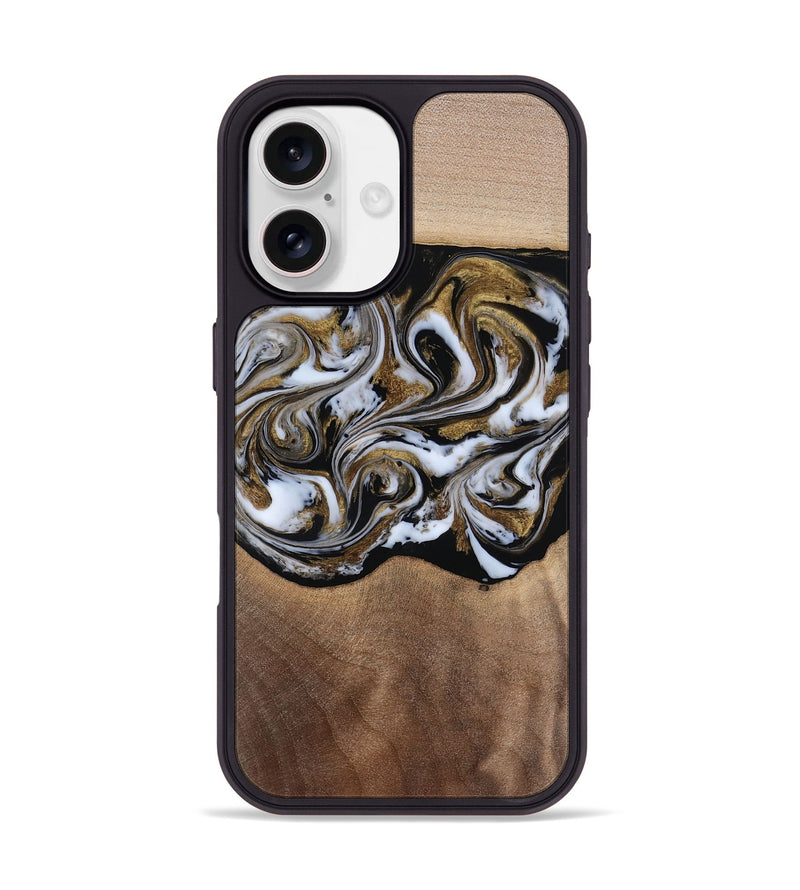 iPhone 17 Wood Phone Case - Anjali (Black & White, 815308)