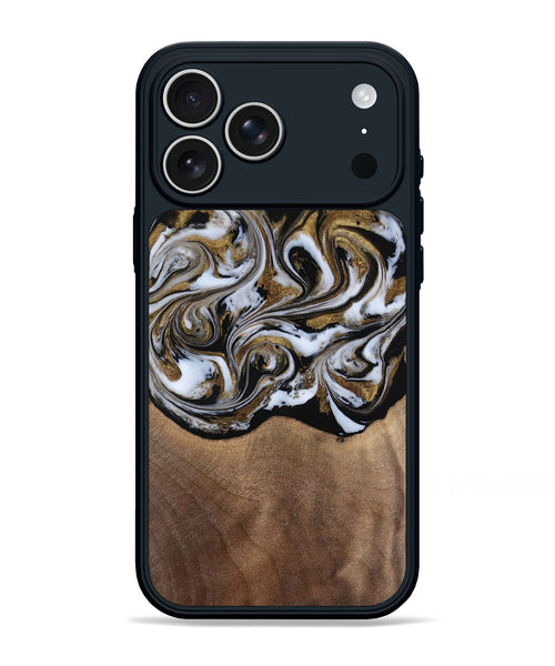 iPhone 17 Pro Max Wood Phone Case - Anjali (Black & White, 815308)