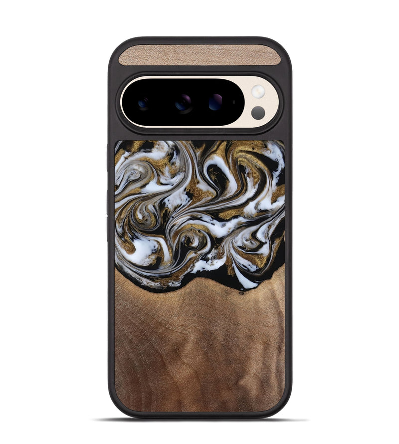 Pixel 10 Pro Wood Phone Case - Anjali (Black & White, 815308)