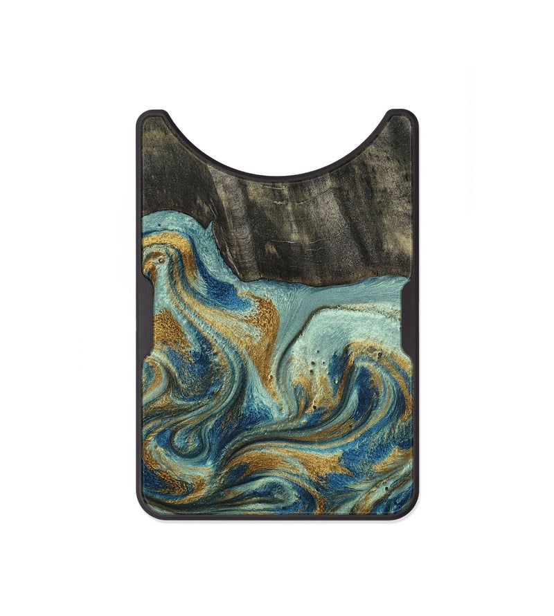 Alloy Wood Wallet - Oren (Teal & Gold, 815309)