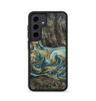 Galaxy S24 Wood Phone Case - Oren (Teal & Gold, 815309)