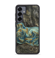 Galaxy S25 Plus Wood Phone Case - Oren (Teal & Gold, 815309)