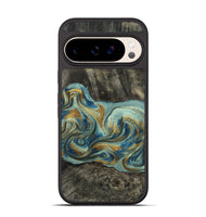 Pixel 10 Wood Phone Case - Oren (Teal & Gold, 815309)