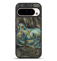 Pixel 9 Pro XL Wood Phone Case - Oren (Teal & Gold, 815309)