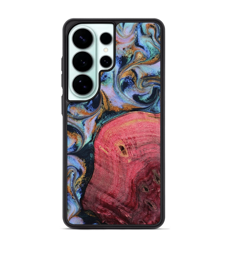 Galaxy S26 Ultra Wood Phone Case - Reese (Teal & Gold, 815311)