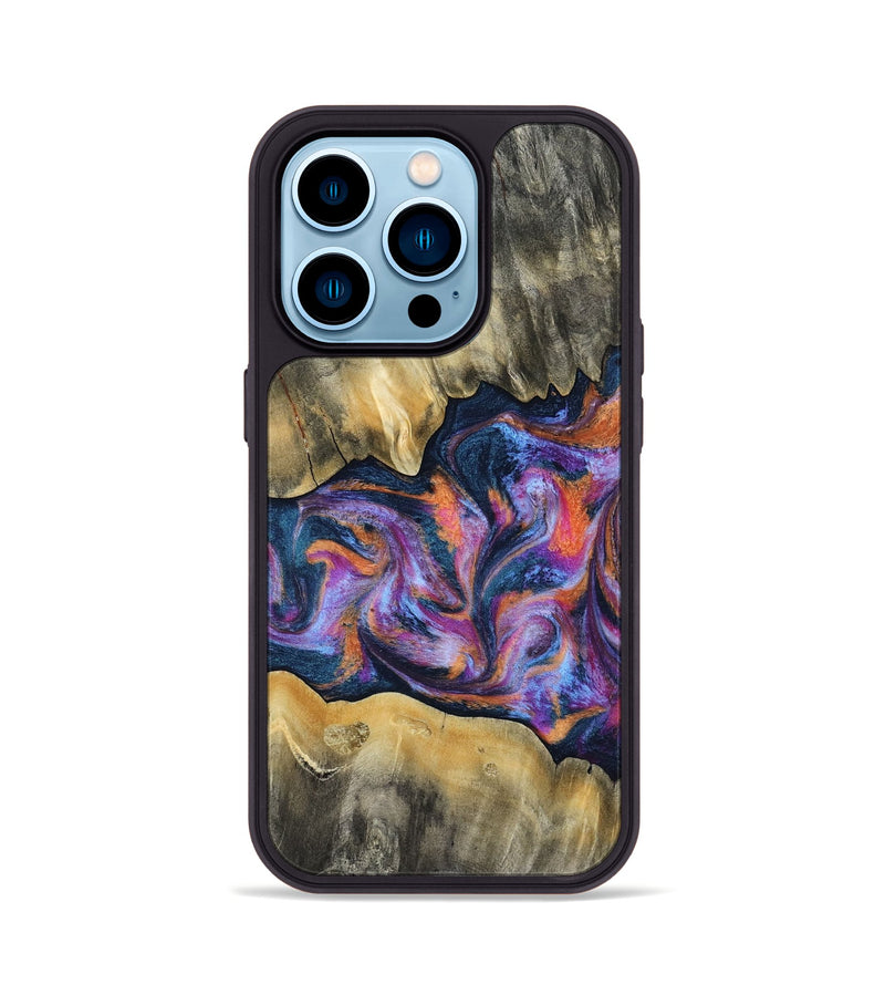 iPhone 14 Pro Wood Phone Case - Elma (Blue, 815337)