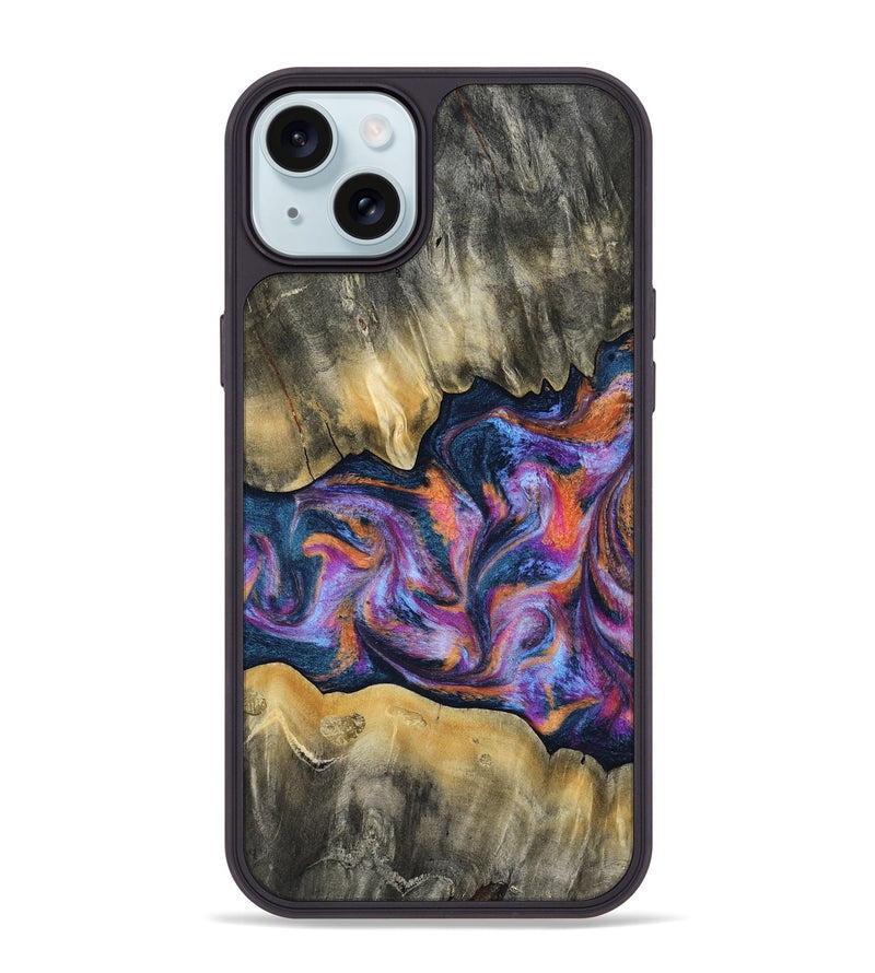 iPhone 15 Plus Wood Phone Case - Elma (Blue, 815337)