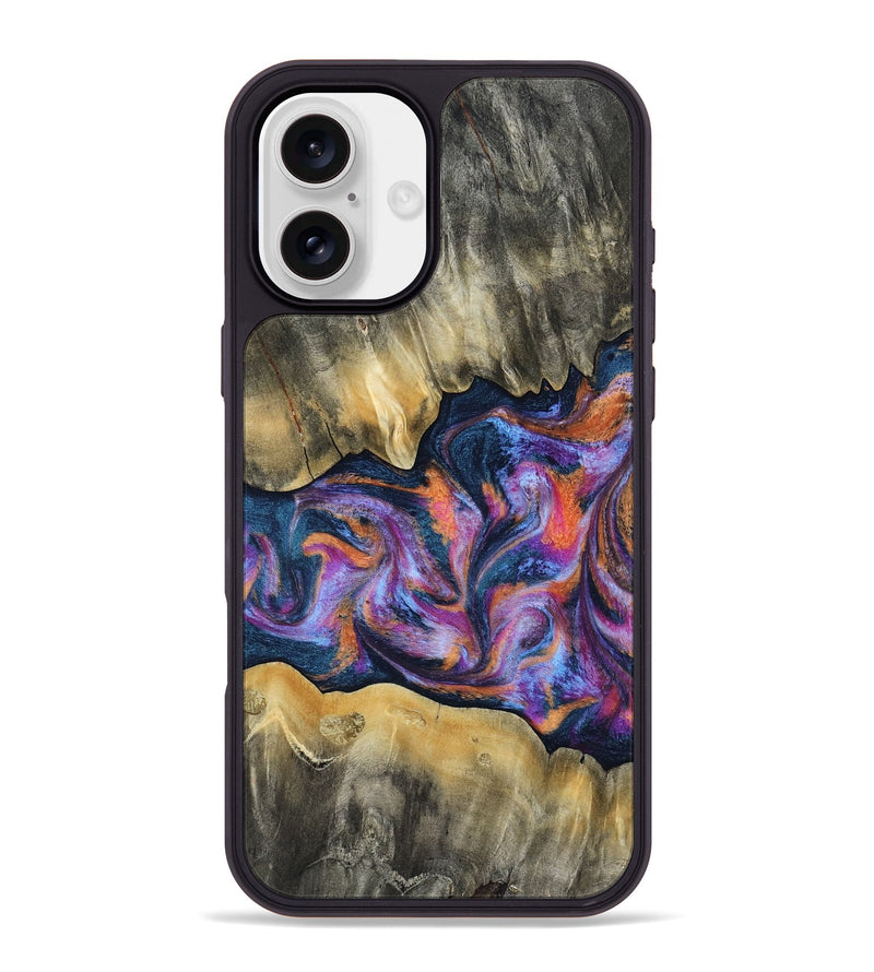 iPhone 16 Plus Wood Phone Case - Elma (Blue, 815337)