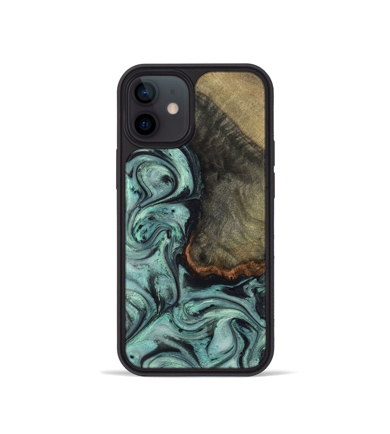 iPhone 12 mini Wood Phone Case - Enzo (Green, 815344)