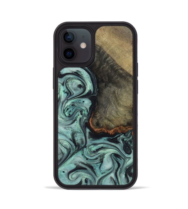iPhone 12 Wood Phone Case - Enzo (Green, 815344)