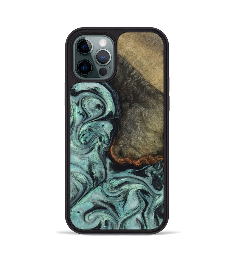 iPhone 12 Pro Wood Phone Case - Enzo (Green, 815344)