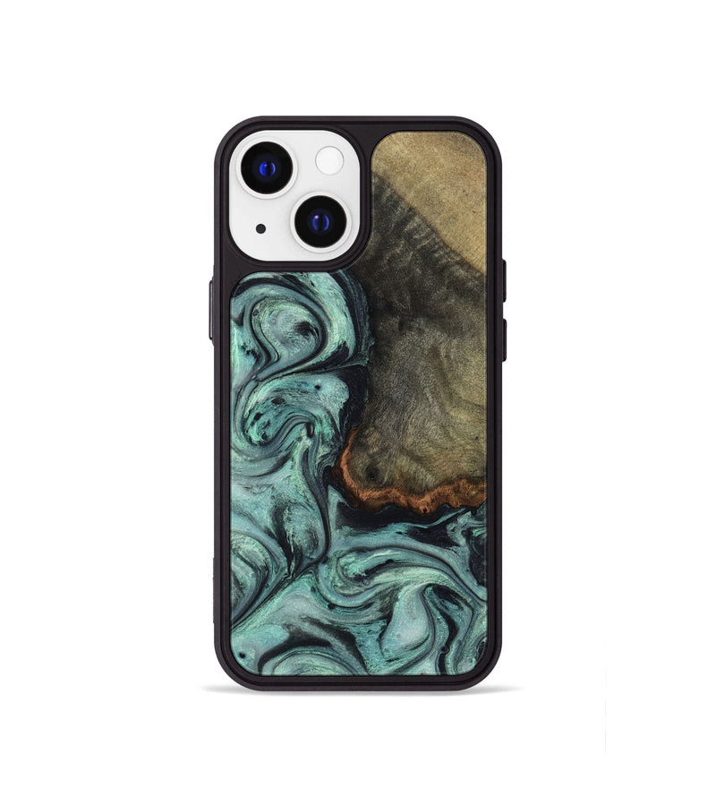 iPhone 13 mini Wood Phone Case - Enzo (Green, 815344)