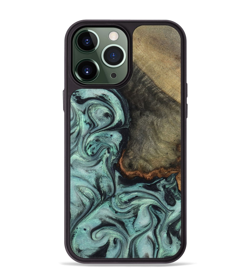 iPhone 13 Pro Max Wood Phone Case - Enzo (Green, 815344)