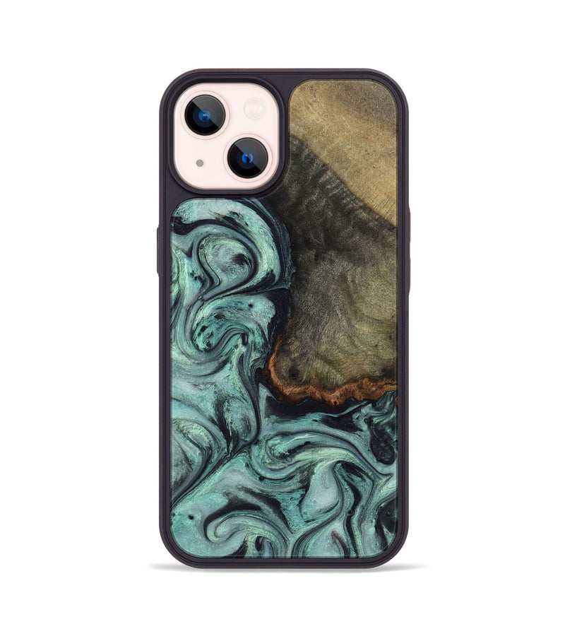iPhone 14 Wood Phone Case - Enzo (Green, 815344)