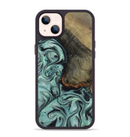 iPhone 14 Plus Wood Phone Case - Enzo (Green, 815344)