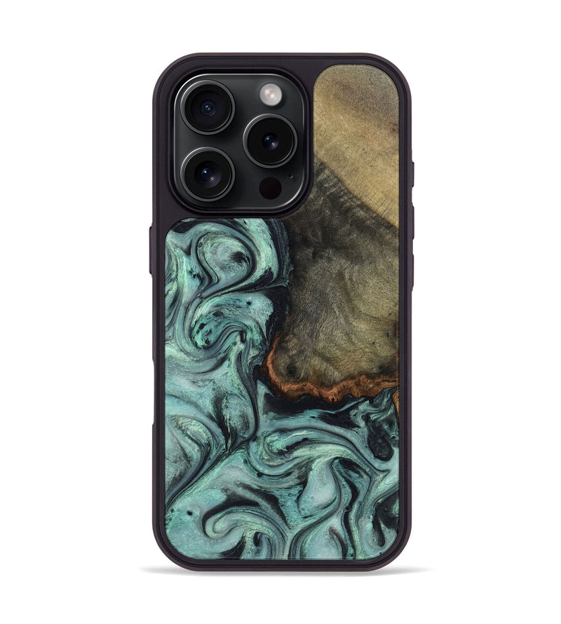 iPhone 16 Pro Wood Phone Case - Enzo (Green, 815344)