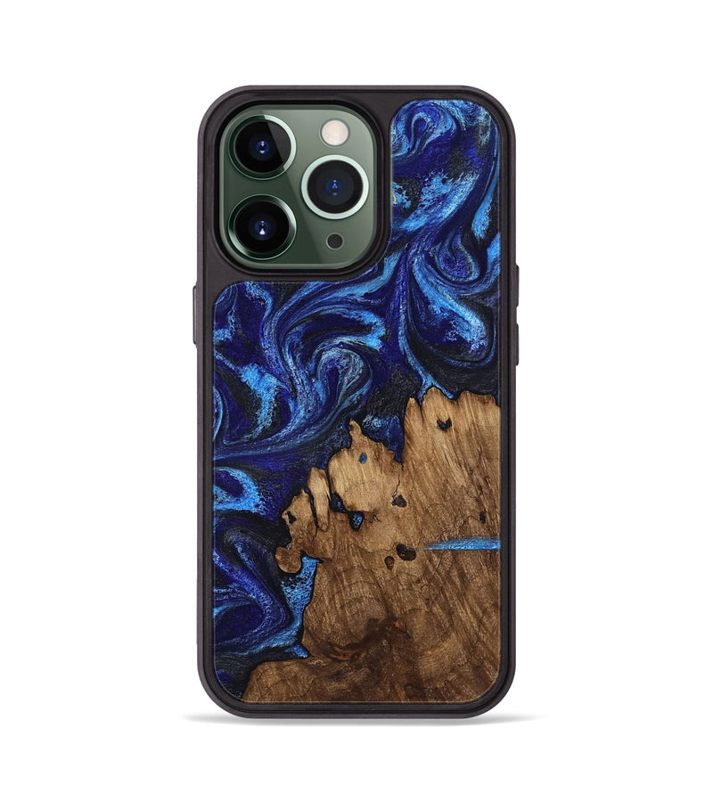 iPhone 13 Pro Wood Phone Case - Ahmir (Blue, 815385)