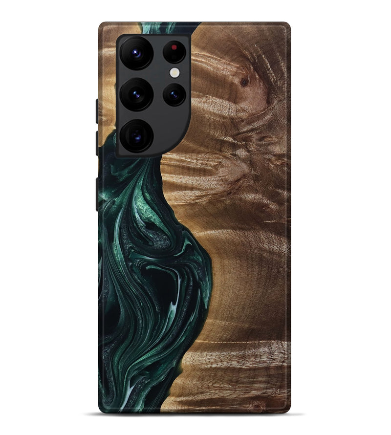 Galaxy S22 Ultra Wood Live Edge Phone Case - Kenzie (Green, 815442)