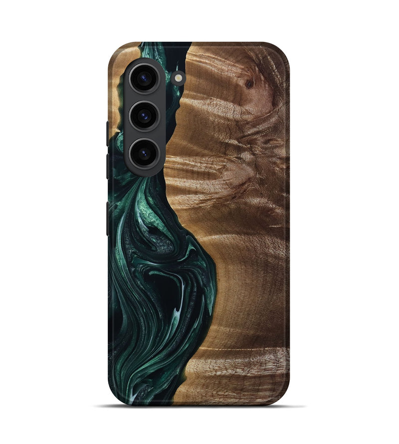 Galaxy S23 Wood Live Edge Phone Case - Kenzie (Green, 815442)