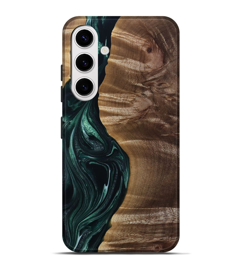 Galaxy S25 Plus Wood Live Edge Phone Case - Kenzie (Green, 815442)