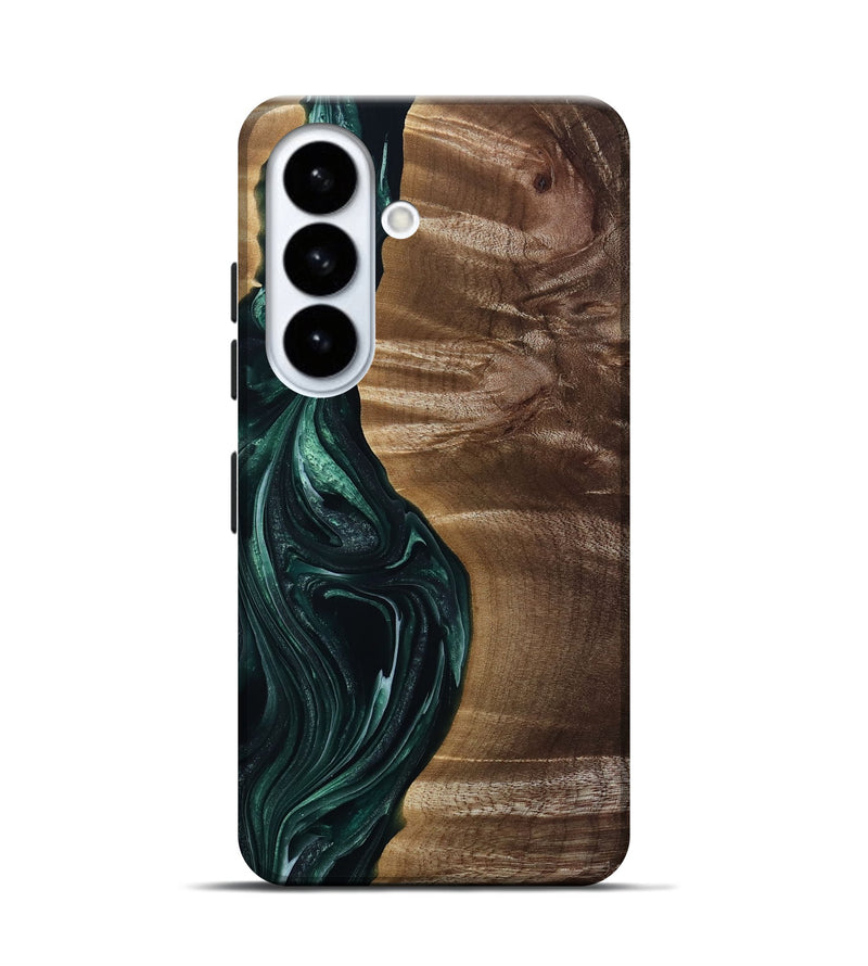 Galaxy S26 Wood Live Edge Phone Case - Kenzie (Green, 815442)