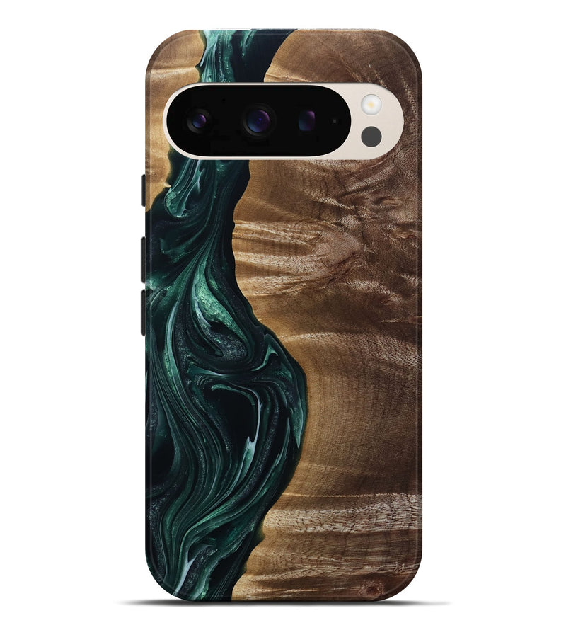 Pixel 10 Pro XL Wood Live Edge Phone Case - Kenzie (Green, 815442)