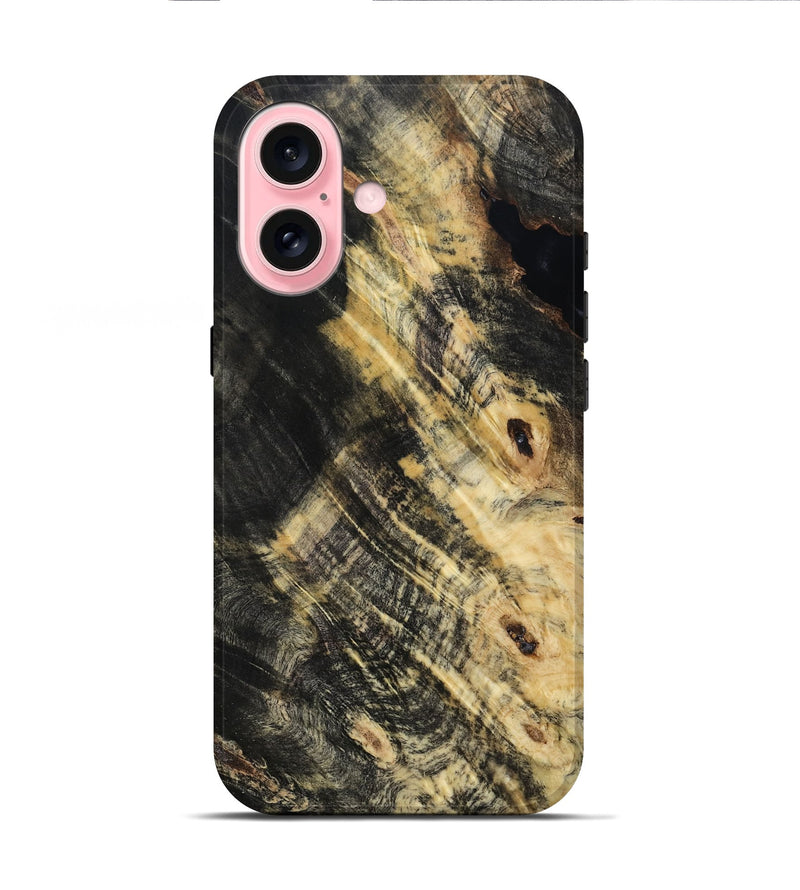 iPhone 16 Wood Live Edge Phone Case - Kwame (Wood Burl, 815450)