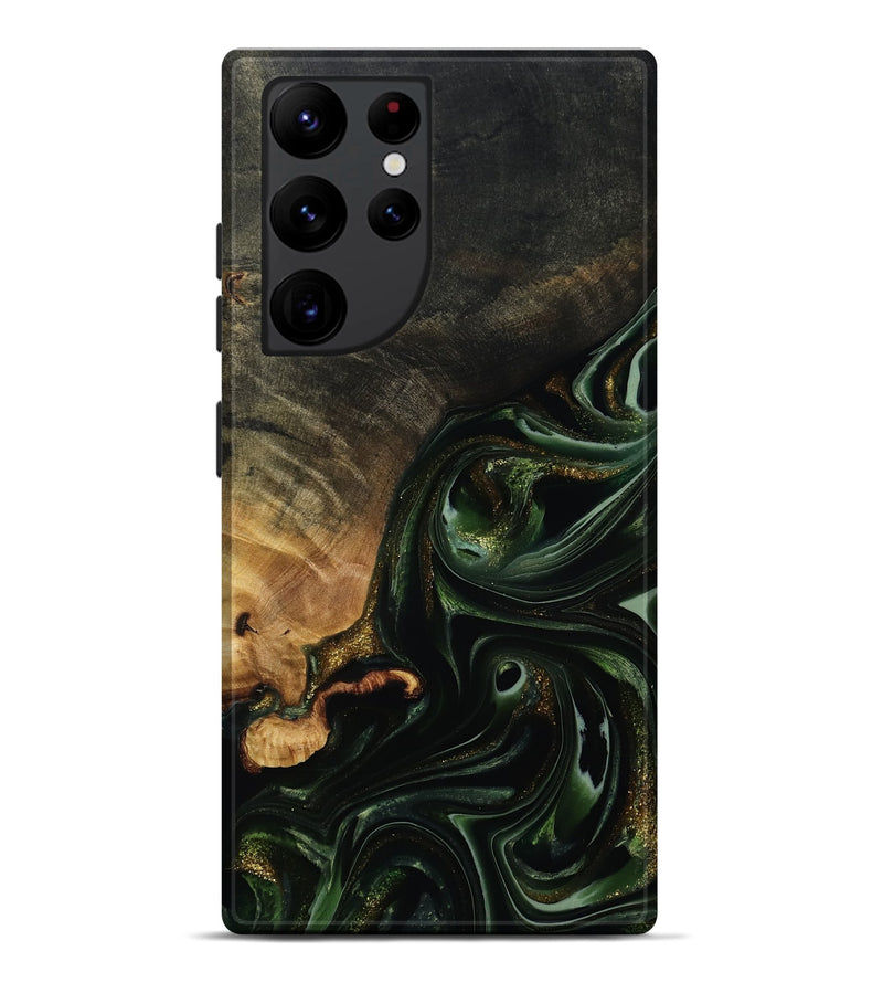 Galaxy S22 Ultra Wood Live Edge Phone Case - Cordie (Green, 815463)