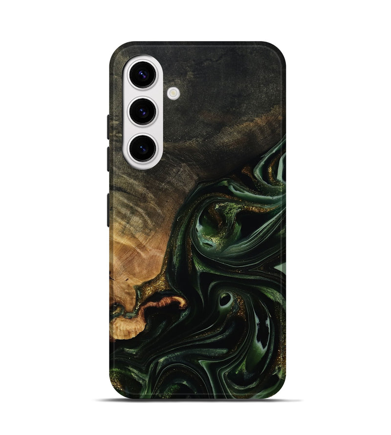 Galaxy S25 Wood Live Edge Phone Case - Cordie (Green, 815463)