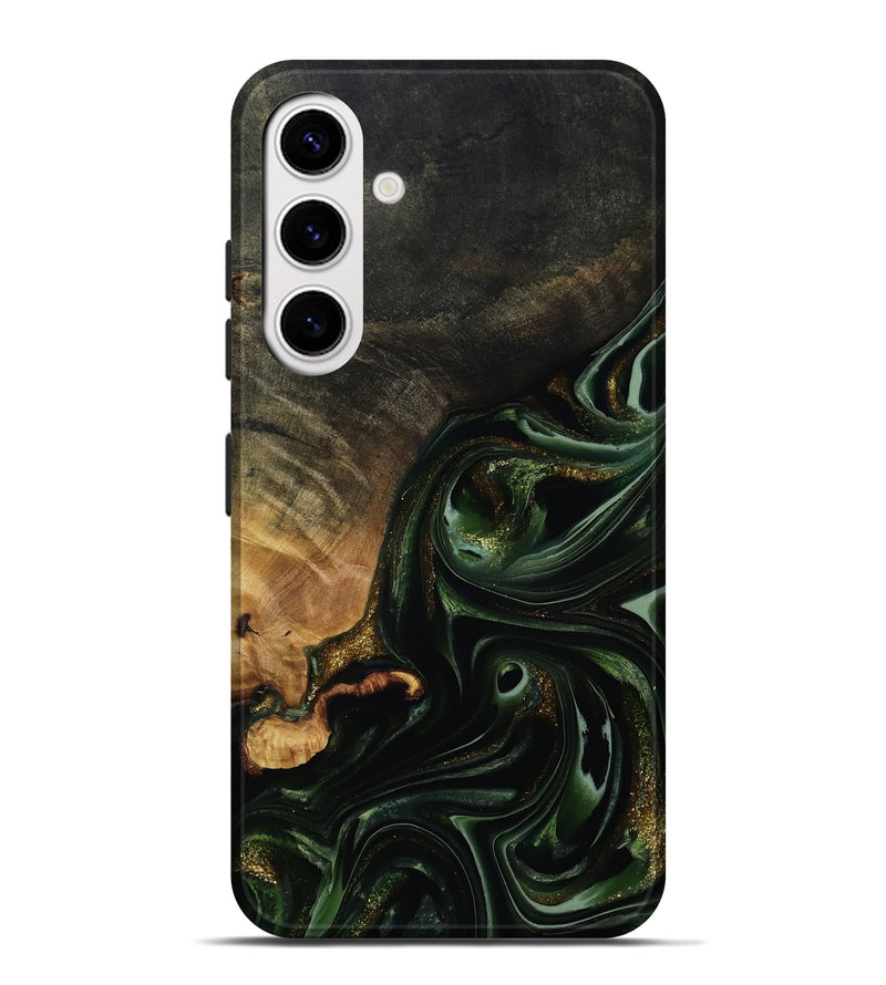 Galaxy S25 Plus Wood Live Edge Phone Case - Cordie (Green, 815463)