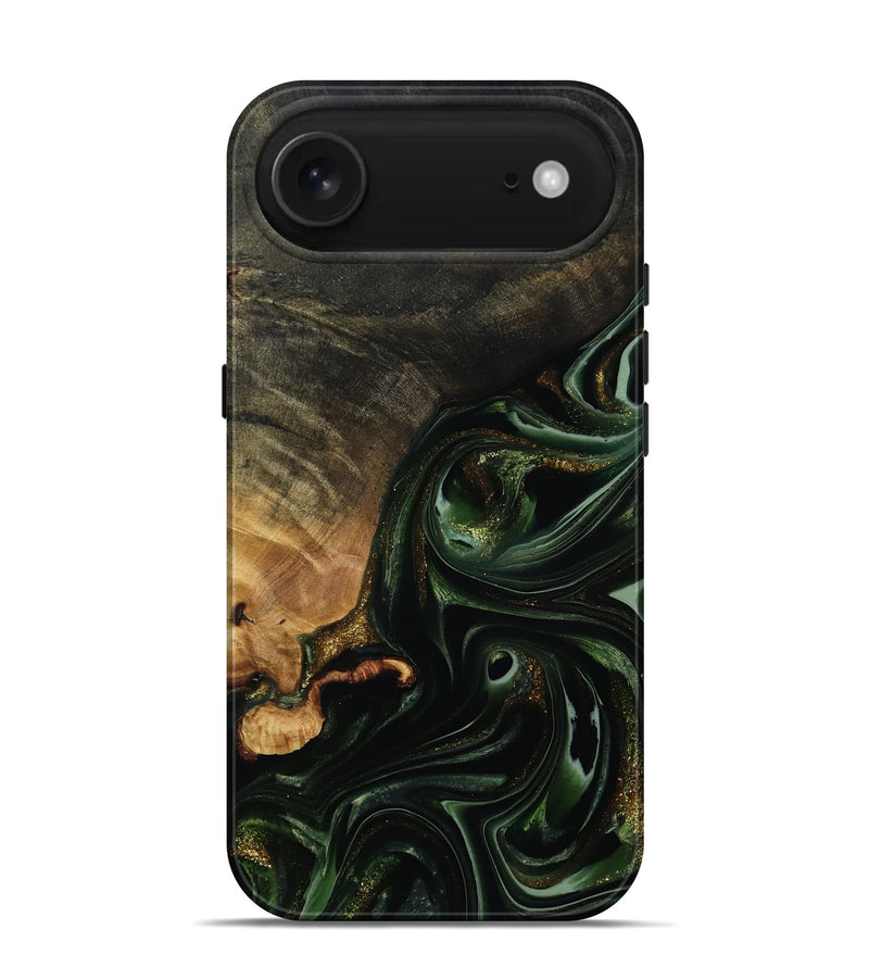iPhone 17 Air Wood Live Edge Phone Case - Cordie (Green, 815463)