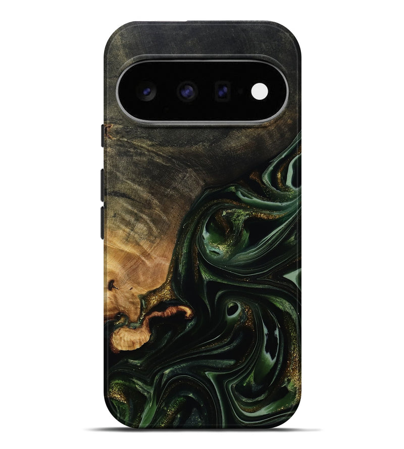 Pixel 11 Pro XL Wood Live Edge Phone Case - Cordie (Green, 815463)