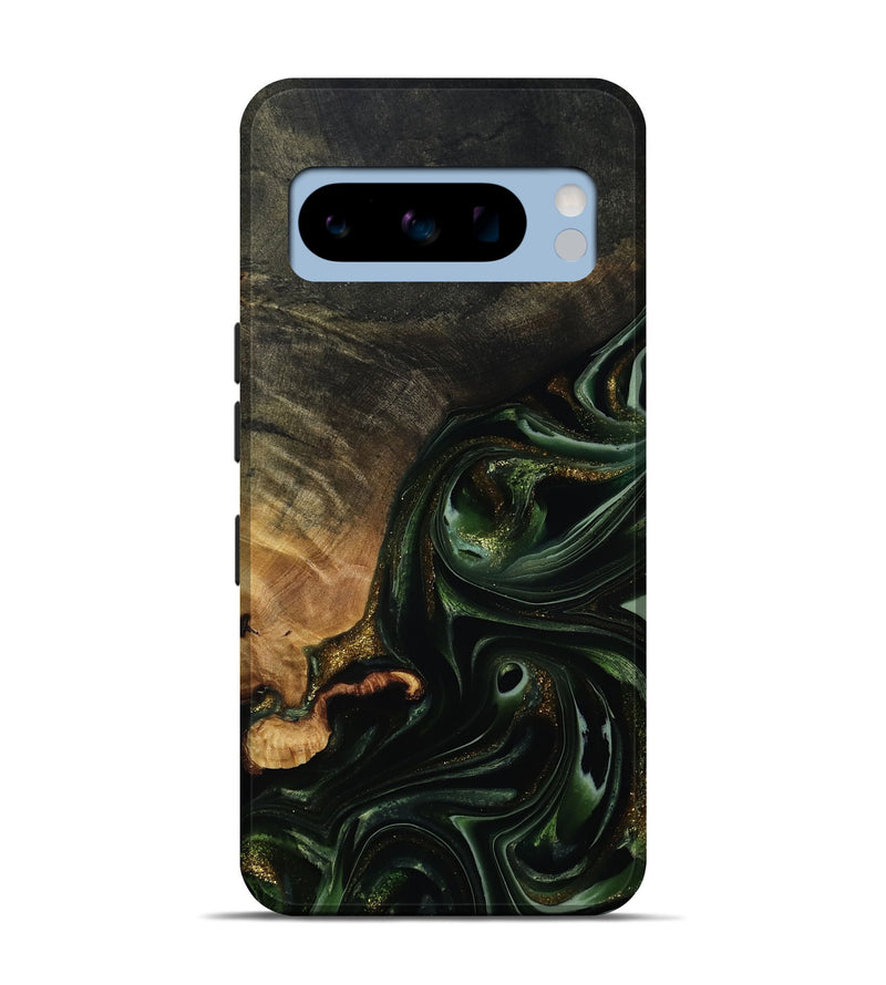 Pixel 8 Pro Wood Live Edge Phone Case - Cordie (Green, 815463)