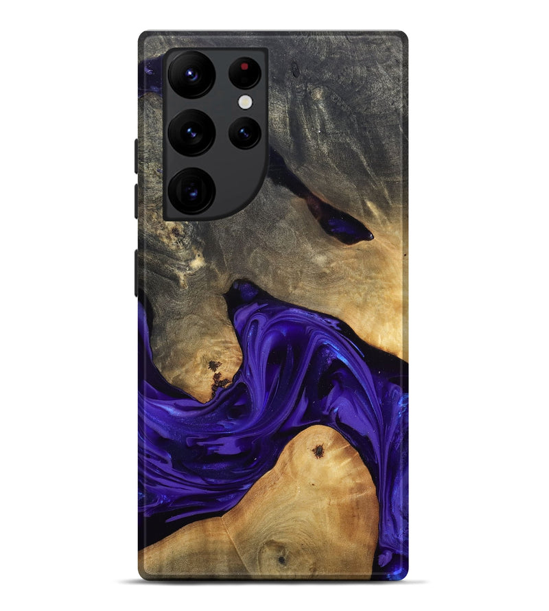 Galaxy S22 Ultra Wood Live Edge Phone Case - Danika (Purple, 815471)