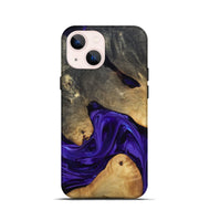 iPhone 13 mini Wood Live Edge Phone Case - Danika (Purple, 815471)