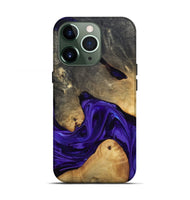 iPhone 13 Pro Wood Live Edge Phone Case - Danika (Purple, 815471)