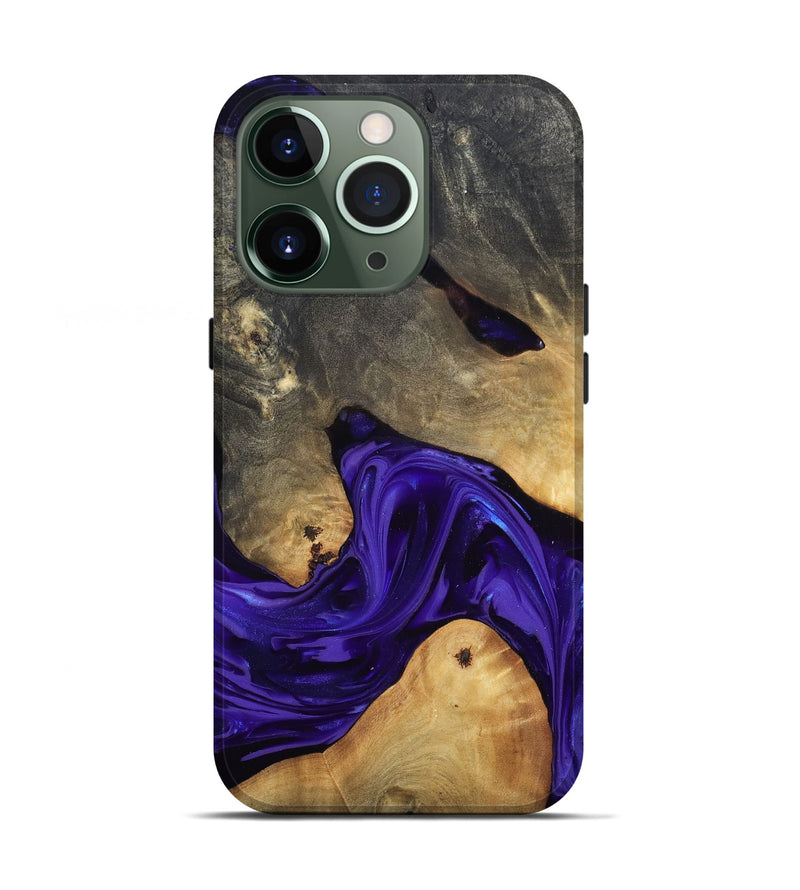 iPhone 13 Pro Wood Live Edge Phone Case - Danika (Purple, 815471)