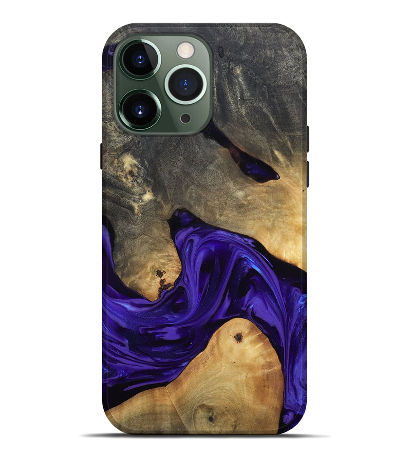 iPhone 13 Pro Max Wood Live Edge Phone Case - Danika (Purple, 815471)