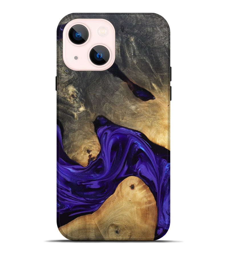 iPhone 14 Plus Wood Live Edge Phone Case - Danika (Purple, 815471)