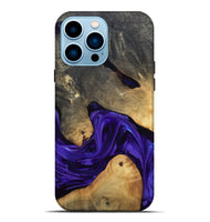 iPhone 14 Pro Max Wood Live Edge Phone Case - Danika (Purple, 815471)