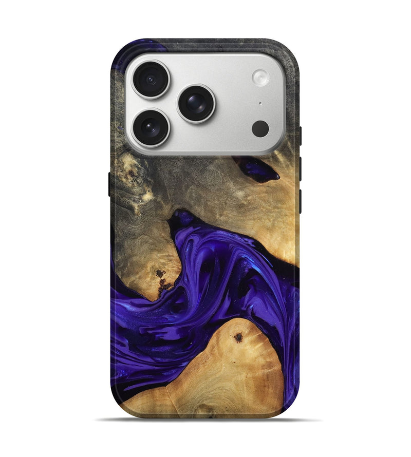 iPhone 17 Pro Wood Live Edge Phone Case - Danika (Purple, 815471)