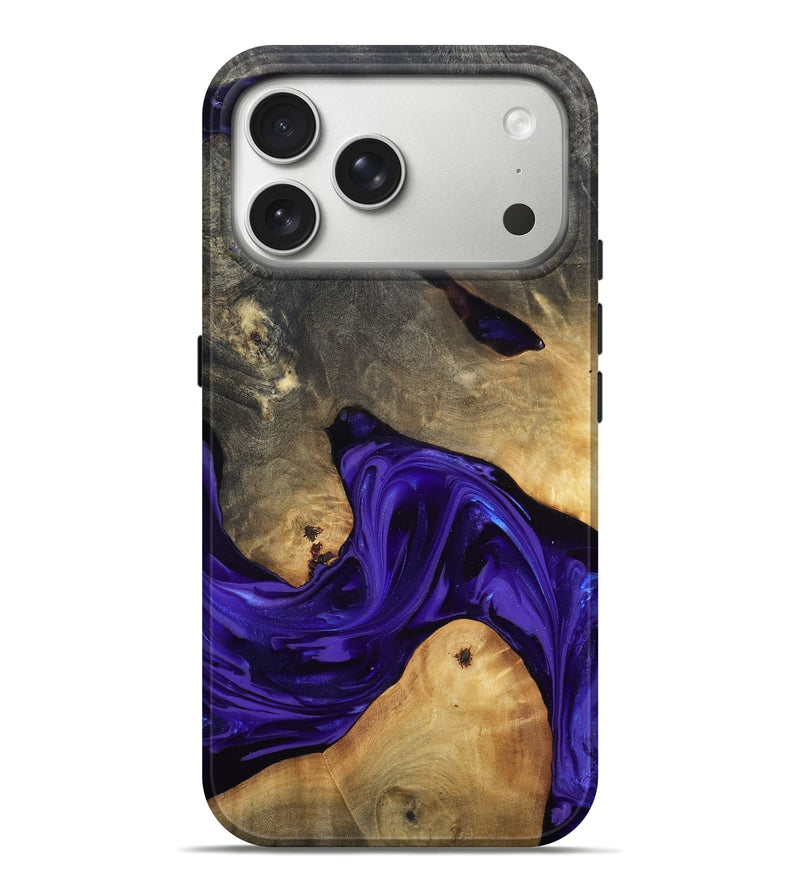 iPhone 17 Pro Max Wood Live Edge Phone Case - Danika (Purple, 815471)