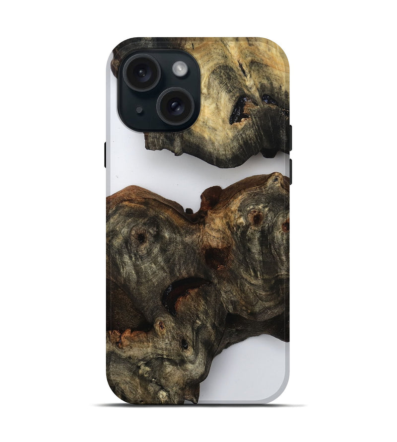 iPhone 15 Wood Live Edge Phone Case - Minta (Clear, 815474)
