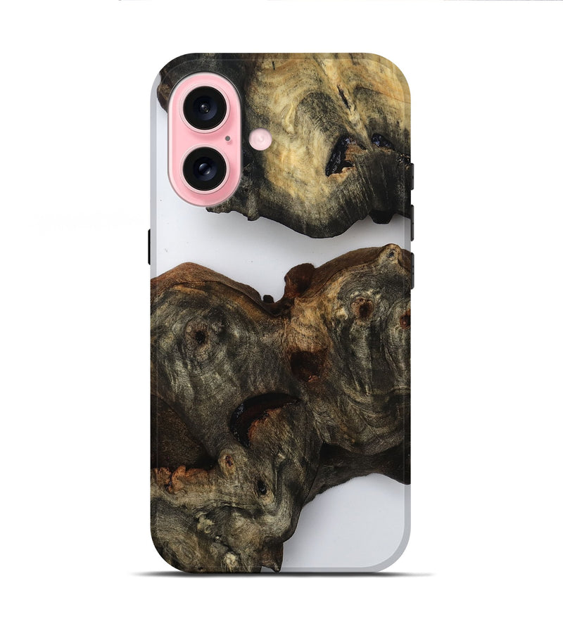 iPhone 16 Wood Live Edge Phone Case - Minta (Clear, 815474)