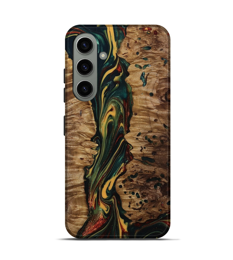 Galaxy S24 Wood Live Edge Phone Case - Lisette (Green, 815475)