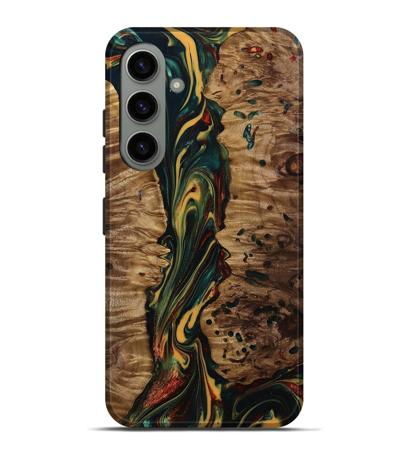 Galaxy S24 Plus Wood Live Edge Phone Case - Lisette (Green, 815475)