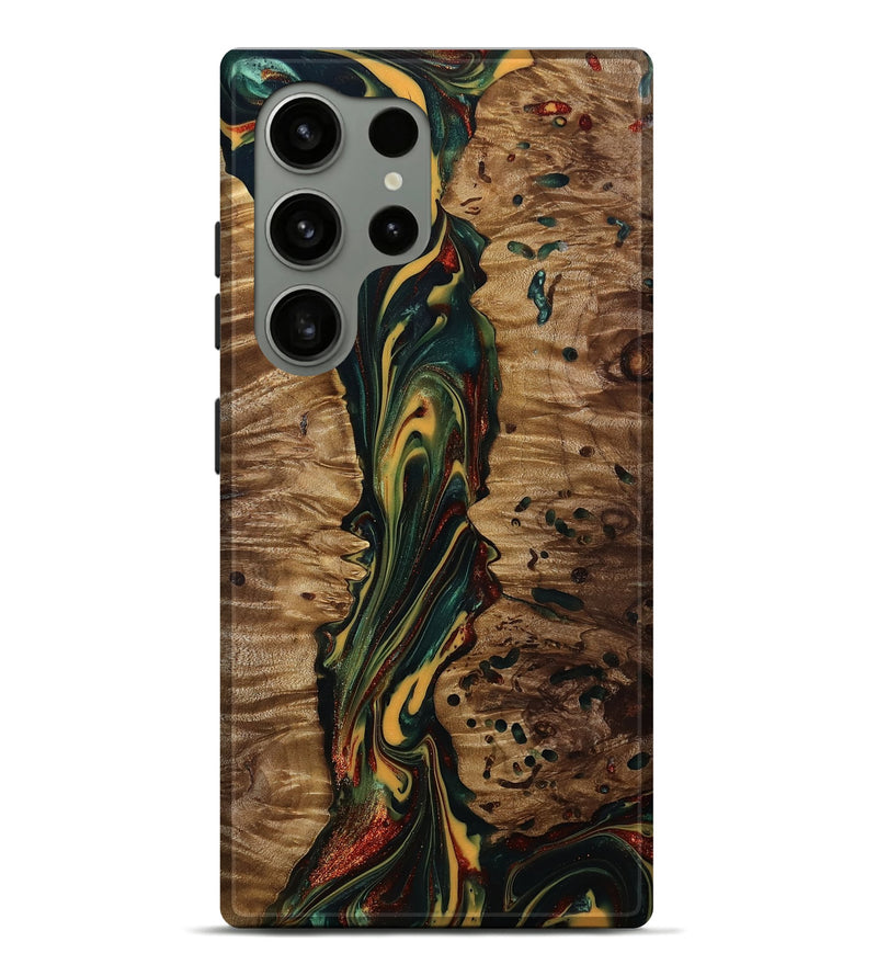 Galaxy S24 Ultra Wood Live Edge Phone Case - Lisette (Green, 815475)