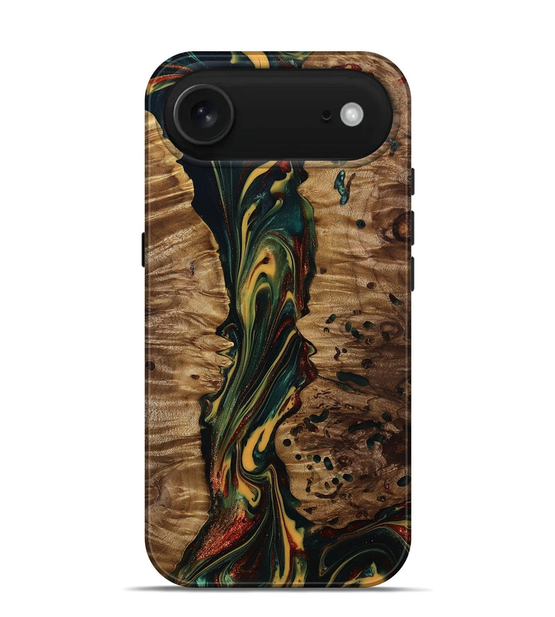 iPhone 17 Air Wood Live Edge Phone Case - Lisette (Green, 815475)